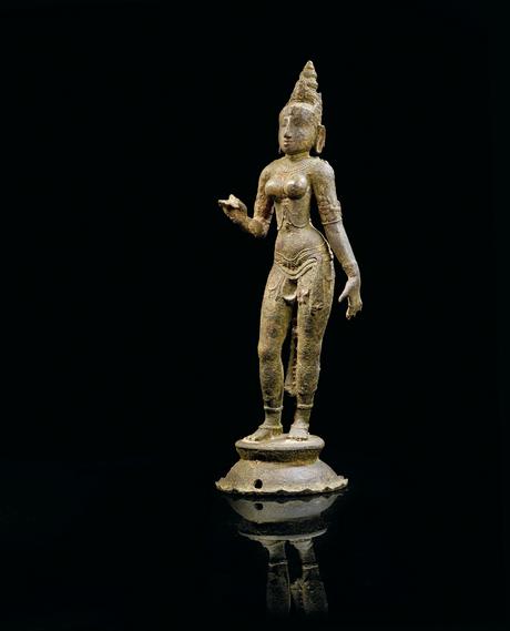 An important bronze figure of Uma, South India, Chola period, 12th century  - Alain.R.Truong