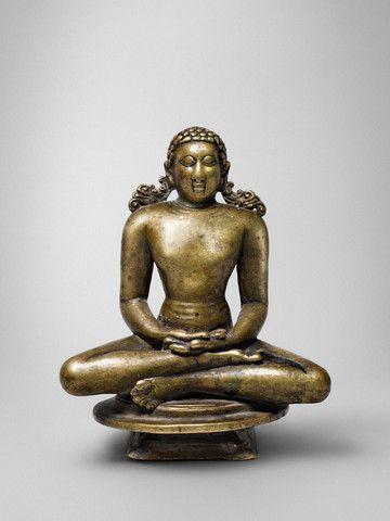 Jina Rishabhanatha South India, Karnataka Ganga period, c. 900 Copper alloy  Height: 5 ¾ in. (14.6 cm) Prove… | Indian sculpture, Buddhist art, Indian  art