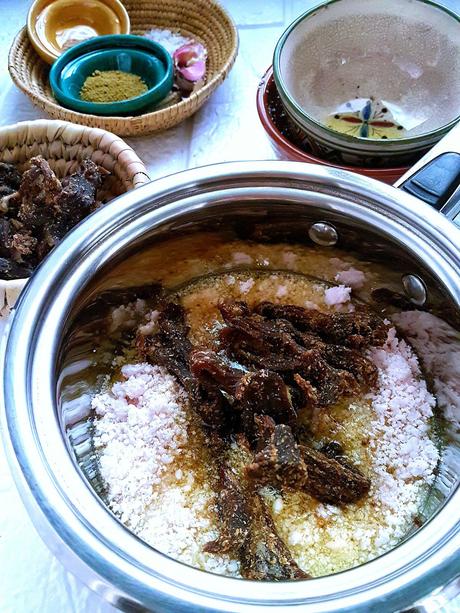 Khliî "Viande séchée et confite à la marocaine&quot;