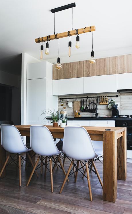 relooker une cuisine loft scandinave sticker imitation bois facade meuble autocollant adhésif trompe oeil