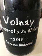 Vins du jour avant transhumance d'été mais quel vin... : Volnay Mikulski Santenots du Milieu 2010