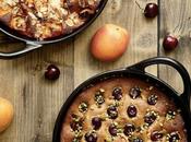 Gâteau moelleux pâte d'amande cerises abricots