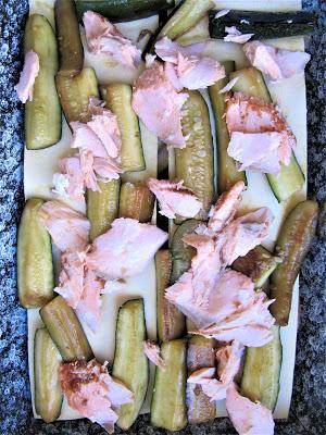 Lasagnes au saumon et aux courgettes Lasagnes au saumon et aux courgettes