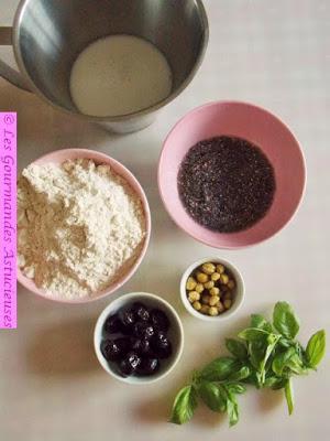 Gâteau-crème salé aux olives (Vegan)