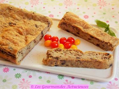 Gâteau-crème salé aux olives (Vegan)