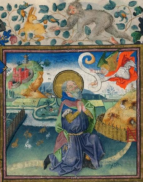 1440 Book of Hours Catherine de Cleves Morgan Library MS M.917945 fol 02r detail