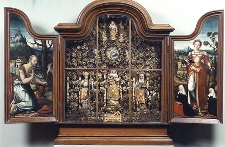 1529 ca Mechelen, Besloten Hofje with Saint Anne, Virgin Mary, and Christ Child Augustine, and Saint Elisabeth, Museum_Hof_van_Busleyden_Mechelen(c) Kirk-IRPA