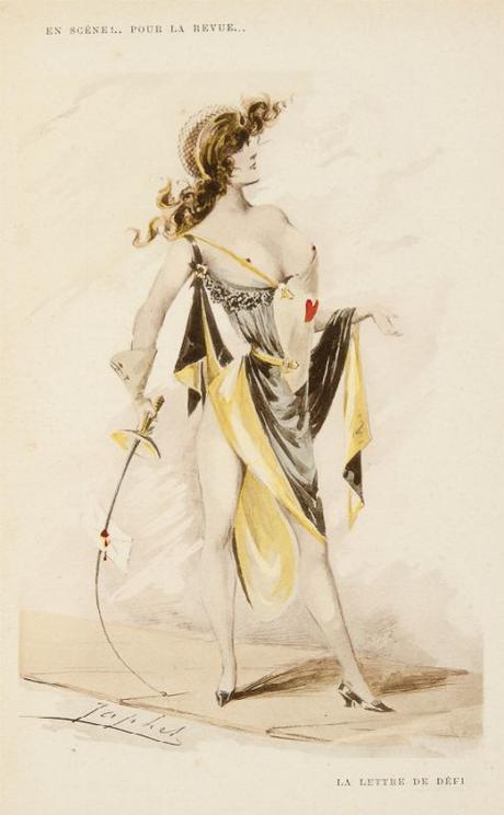 La lettre de defi Illustration de En scene.. pour la revue Par Japhet Paris, E. Bernard et Cie, 1901