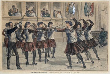 1860 ca Franz Kollarz Ein Damentunier in Wien (“A Ladies Tournament in Vienna”)