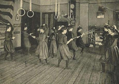 1890 ca fencing_class Bennet School For Girls.