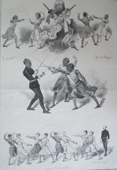 1885 Les Escrimeuses Viennoises au Figaro Emile Bayard