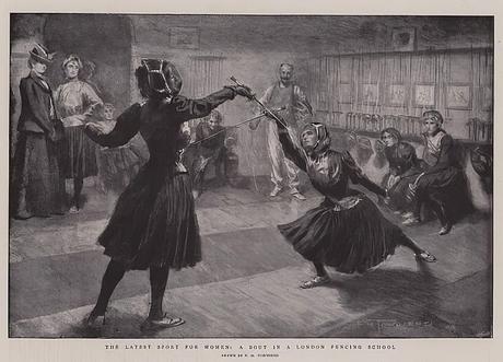 The Latest Sport for Women, a Bout in a London Fencing School By Frederick Henry Townsend, The Graphic, 24 June 1899