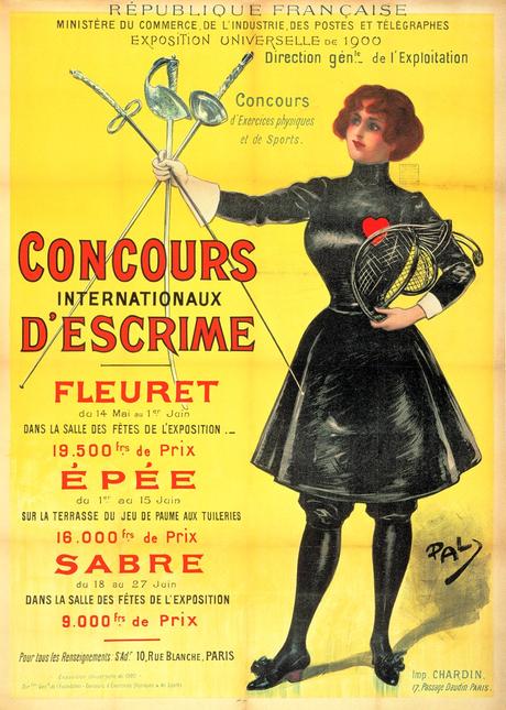 1900 affiche Concours_internationaux_d'escrime PAL