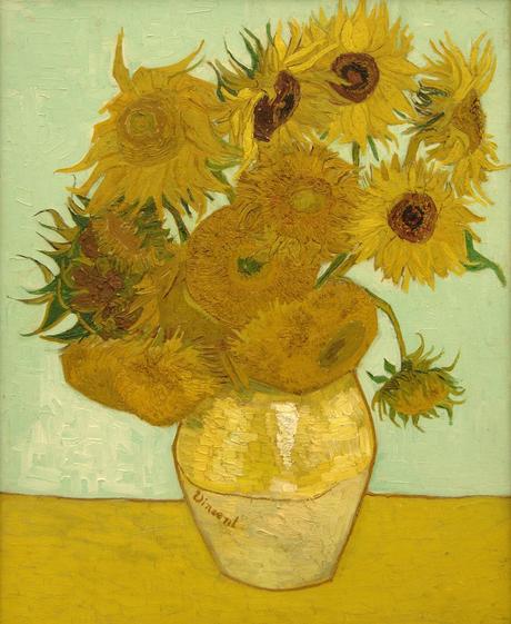 Van Gogh 1888a Vase avec douze tournesols Neue Pinakothek (Munich) (F 456) 91 x 71