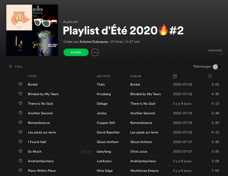 Playlist d'été #2
