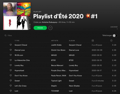 Playlist d'Été déconfiné Playlist d'Été déconfiné