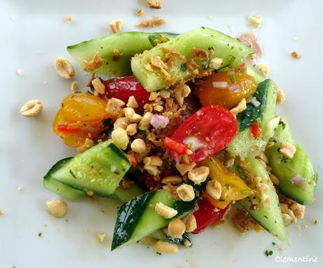 Salade de concombre sucrée et épicée