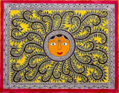 Art indien contemporain 5/5-Peinture tribale-  Billet n° 300