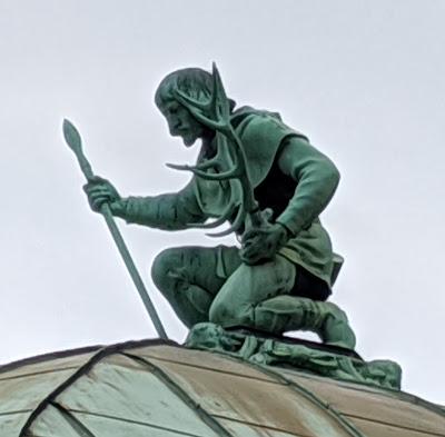Hubertusbrunnen — La fontaine de St Hubert clôt le canal de Nymphenburg