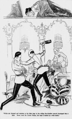 Mayerling : l'hypothèse de la rixe — le prince héritier a le crâne fracassé par une bouteille de champagne