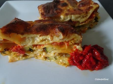 Lasagnes à la brandade de morue et aux légumes de printemps Lasagnes à la brandade de morue et aux légumes de printemps