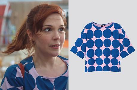 DEMAIN NOUS APPARTIENT : le t-shirt à très gros pois d’Amanda dans l’épisode 734