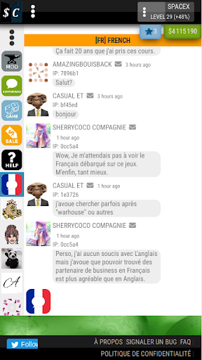 Code Triche Sim Companies APK MOD (Astuce) Code Triche Sim Companies APK MOD (Astuce) 3