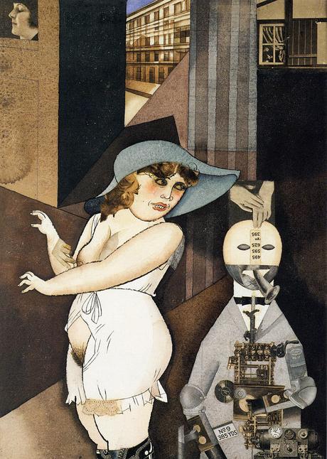 George Grosz, Daum marries her pedantic automaton George in May 1920, John Heartfield is very glad of it, Berlinische Galerie Der Dada No. 3 (April 1920)
