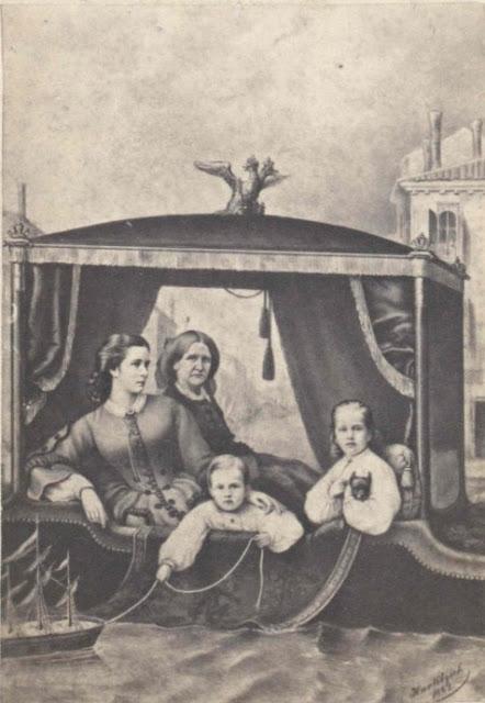 L'impératrice Elisabeth en gondole à Venise — Kaiserin Elisabeth in einem Gondel in Venedig