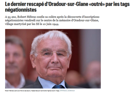 tag négationniste d’ Oradour-sur-Glane : quelle insupportable hypocrisie générale ! #antisémitisme #Reynouard