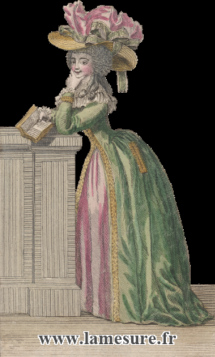 Costumes féminins de la fin de 1786 et de 1787. Première partie : La mode de sortir en redingote d’homme et en chemise et bonnet de nuit  !