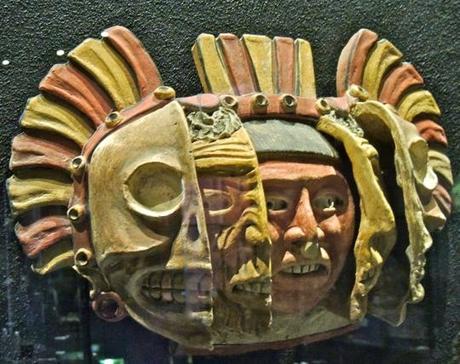 Culture azteque Masque des trois ages Museo Nacional de la Muerte Aguascalientes