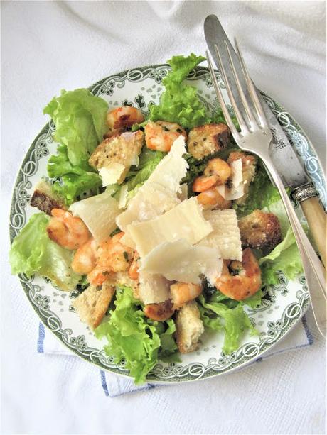 Salade aux crevettes & au parmesan