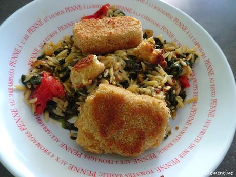 Pâtes orzo aux épinards tomates et feta Pâtes orzo aux épinards tomates et feta