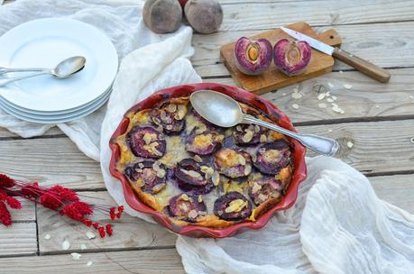 Clafoutis aux pêches de vignes