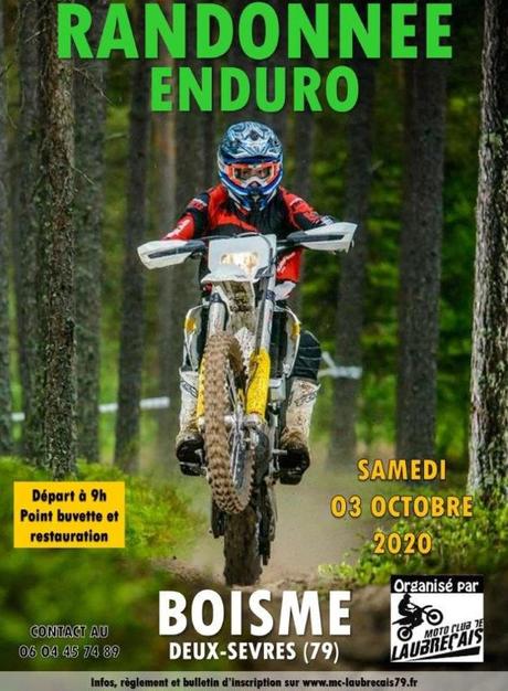 Rando moto à Boismé (79) le 3 octobre 2020 du MC de Laubreçais