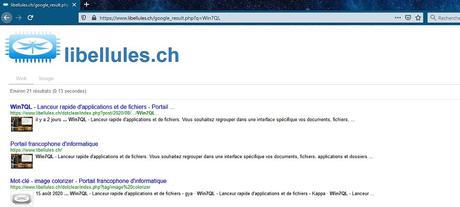 Utilisation des outils de recherche du site Libellules.ch Utilisation des outils de recherche du site Libellules.ch