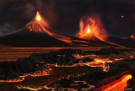 Terre primitive volcanisme