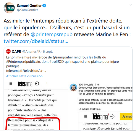 Clavreul, tu pues de la gueule (toi et ta chapelle) #racisme #fachosphère