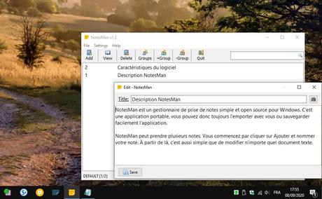 NotesMan - simple gestionnaire de prise de notes