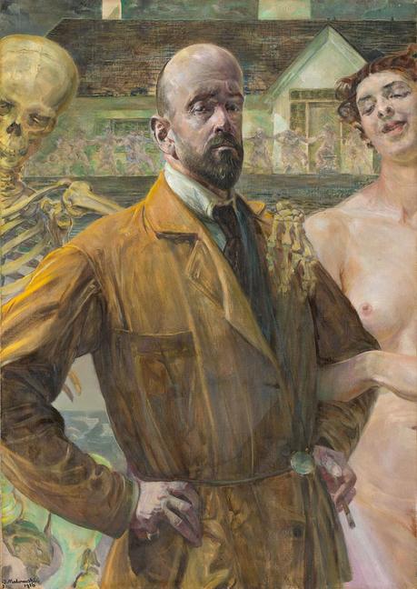 Jacek Malczewski 1916 Self-portrait - life and death,coll priv
