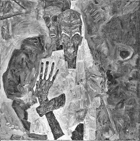 Egon Schiele 1911 Die Selbstseher II_(Death_and_Man) Leopold Museum Vienne inverse