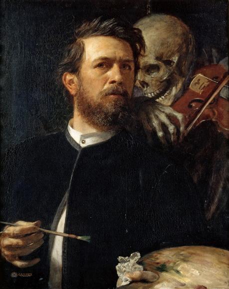 Bocklin autoportrait avec la Mort 1872 Alte Nationalgalerie Berlin