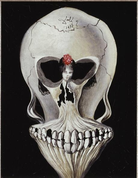 illusion Dali 1939 Ballerine - Tete de mort coll priv