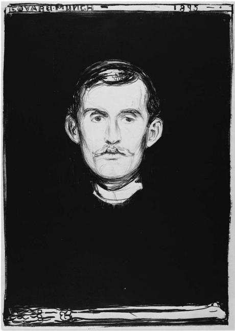 Edvard Munch Autoportrait 1895 Lithographie