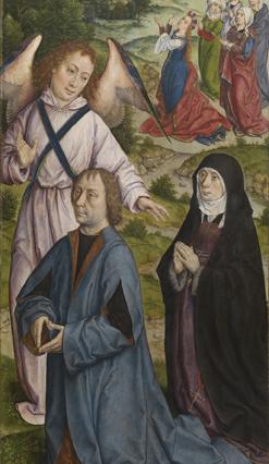 Albrecht Bouts et son epouse Elisabeth de Nausnydere, Triptyque de l'Assomption de la Vierge