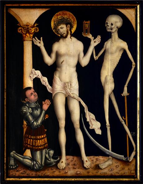 Meister IW 1530 Homme de douleurs avec donateur inconnu Diozesangalerie und -museum, Litomerice