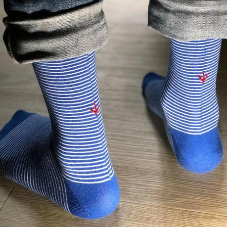 Estampille : chaussettes fabriquées en France à partir de matières recyclées Estampille : chaussettes fabriquées en France à partir de matières recyclées