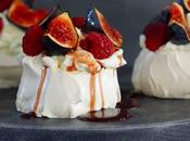 Pavlova figues framboises sirop grenade