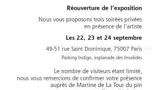 Exposition François Legrand  « Les rendez-vous de l’Art » 22/23/24 Septembre 2020